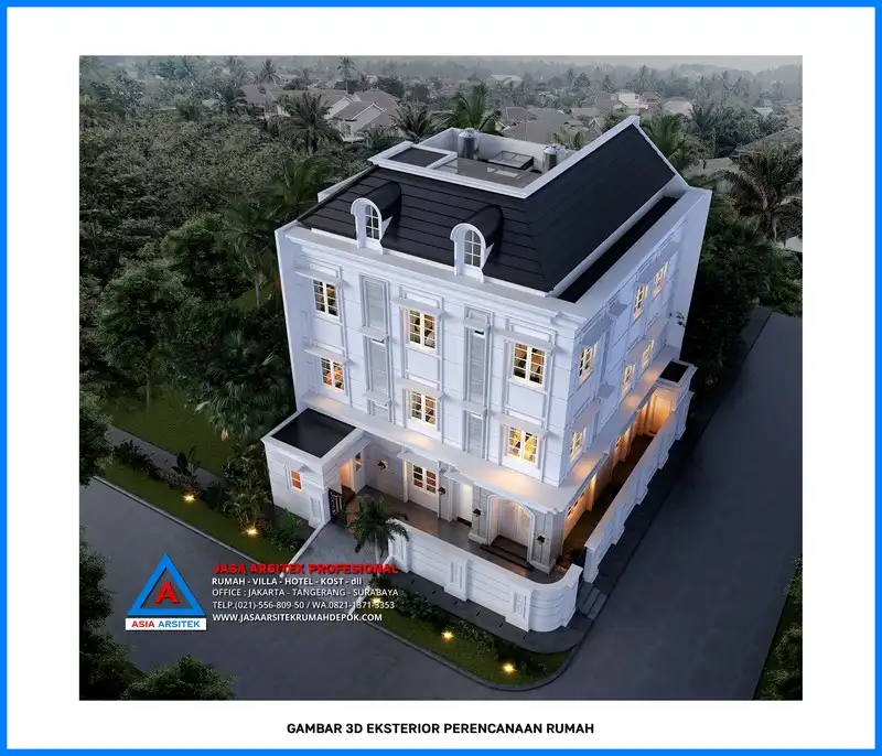 tampak atas Kontraktor Rumah Kost Mewah 3 Lantai, kontraktor rumah, jasa kontraktor, jasa kontraktor rumah, kontraktor bangun rumah, kontraktor rumah mewah, kontraktor bangunan, jasa kontraktor bangunan