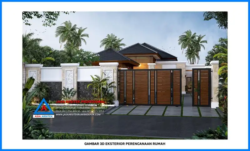 tampak depan Kontraktor Rumah Mewah 1 Lantai, kontraktor rumah, jasa kontraktor, jasa kontraktor rumah, kontraktor bangun rumah, kontraktor rumah mewah, kontraktor bangunan, jasa kontraktor bangunan