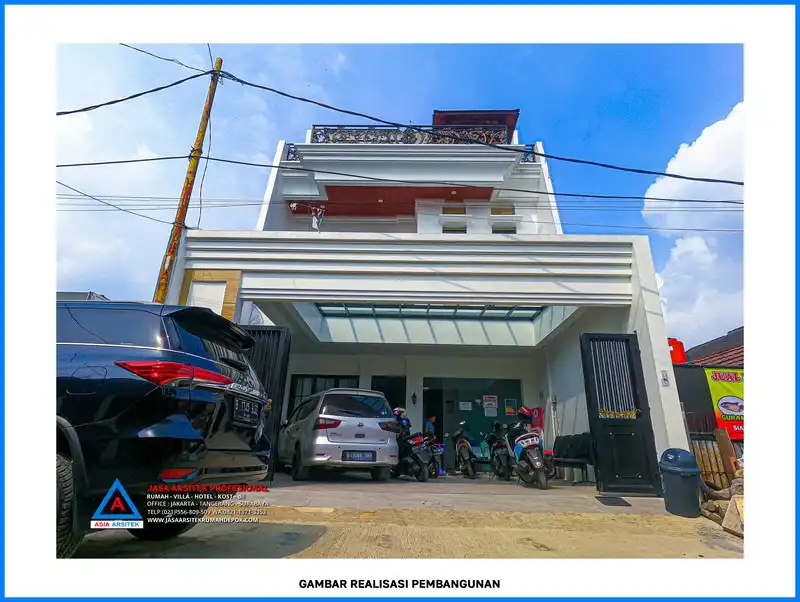 tampak depan bangunan Kontraktor Rumah Mewah 3 Lantai 3 Kamar, kontraktor rumah, jasa kontraktor, jasa kontraktor rumah, kontraktor bangun rumah, kontraktor rumah mewah, kontraktor bangunan, jasa kontraktor bangunan