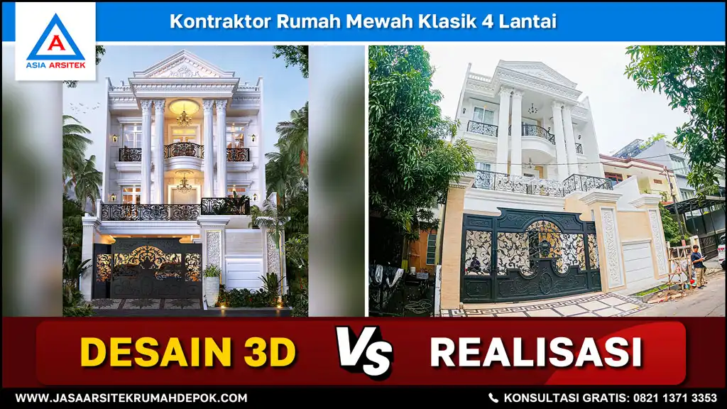 cover Kontraktor Rumah Mewah Klasik 4 Lantai, kontraktor rumah, jasa kontraktor, jasa kontraktor rumah, kontraktor bangun rumah, kontraktor rumah mewah, kontraktor bangunan, jasa kontraktor bangunan