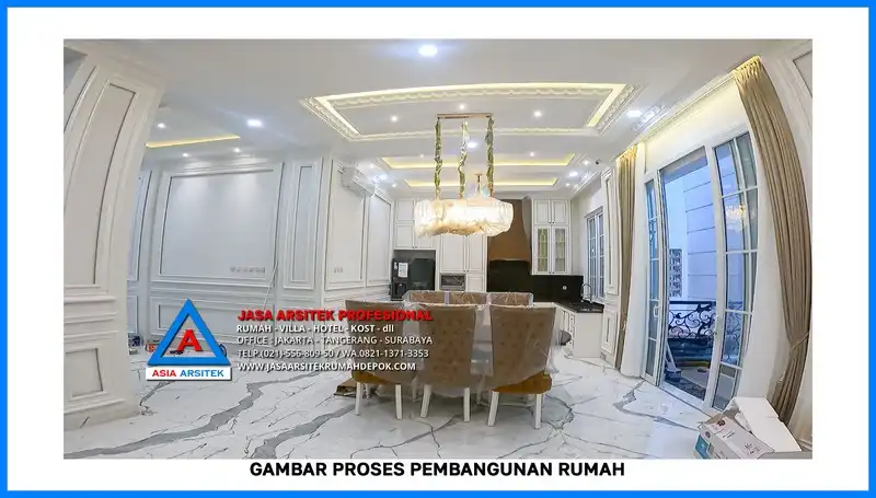 ruang makan Kontraktor Rumah Mewah Klasik 4 Lantai, kontraktor rumah, jasa kontraktor, jasa kontraktor rumah, kontraktor bangun rumah, kontraktor rumah mewah, kontraktor bangunan, jasa kontraktor bangunan