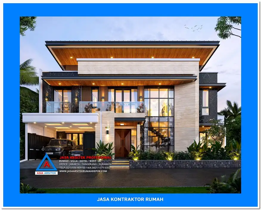 tampak depan Kontraktor Rumah Mewah Modern di Jakarta Timur, kontraktor rumah, jasa kontraktor, jasa kontraktor rumah, kontraktor bangun rumah, kontraktor rumah mewah, kontraktor bangunan, jasa kontraktor bangunan