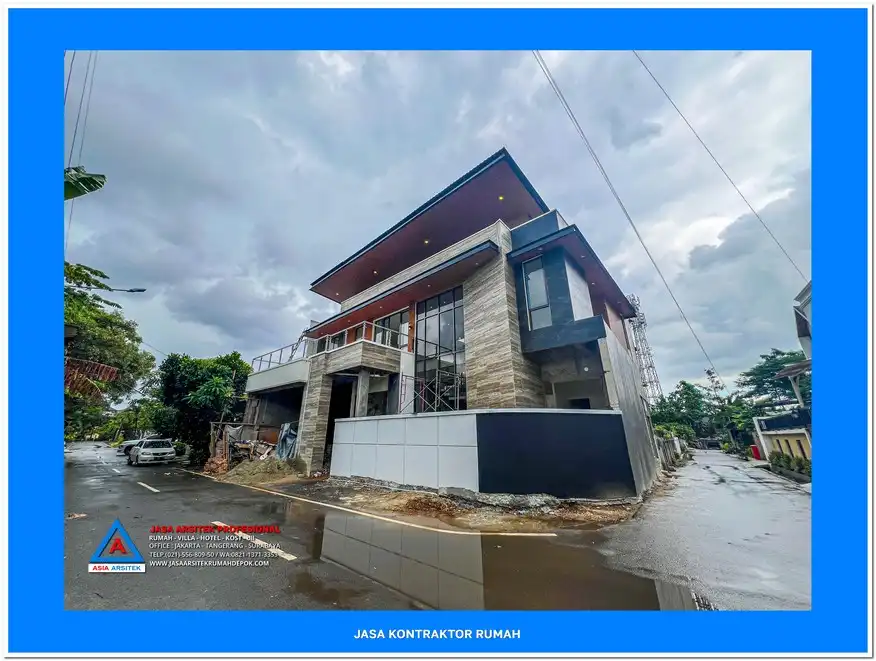 tampak depan kanan Kontraktor Rumah Mewah Modern di Jakarta Timur, kontraktor rumah, jasa kontraktor, jasa kontraktor rumah, kontraktor bangun rumah, kontraktor rumah mewah, kontraktor bangunan, jasa kontraktor bangunan