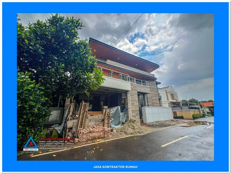 tampak depan kiri Kontraktor Rumah Mewah Modern di Jakarta Timur, kontraktor rumah, jasa kontraktor, jasa kontraktor rumah, kontraktor bangun rumah, kontraktor rumah mewah, kontraktor bangunan, jasa kontraktor bangunan