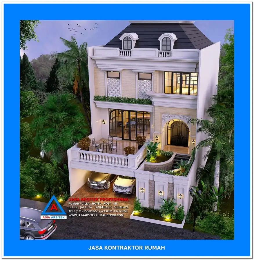 tampak atas Kontraktor Rumah Mewah di Jakarta Barat, kontraktor rumah, jasa kontraktor, jasa kontraktor rumah, kontraktor bangun rumah, kontraktor rumah mewah, kontraktor bangunan, jasa kontraktor bangunan
