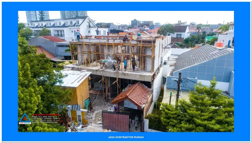 tampak atas Kontraktor Rumah Mewah di Tangerang, kontraktor rumah, jasa kontraktor, jasa kontraktor rumah, kontraktor bangun rumah, kontraktor rumah mewah, kontraktor bangunan, jasa kontraktor bangunan