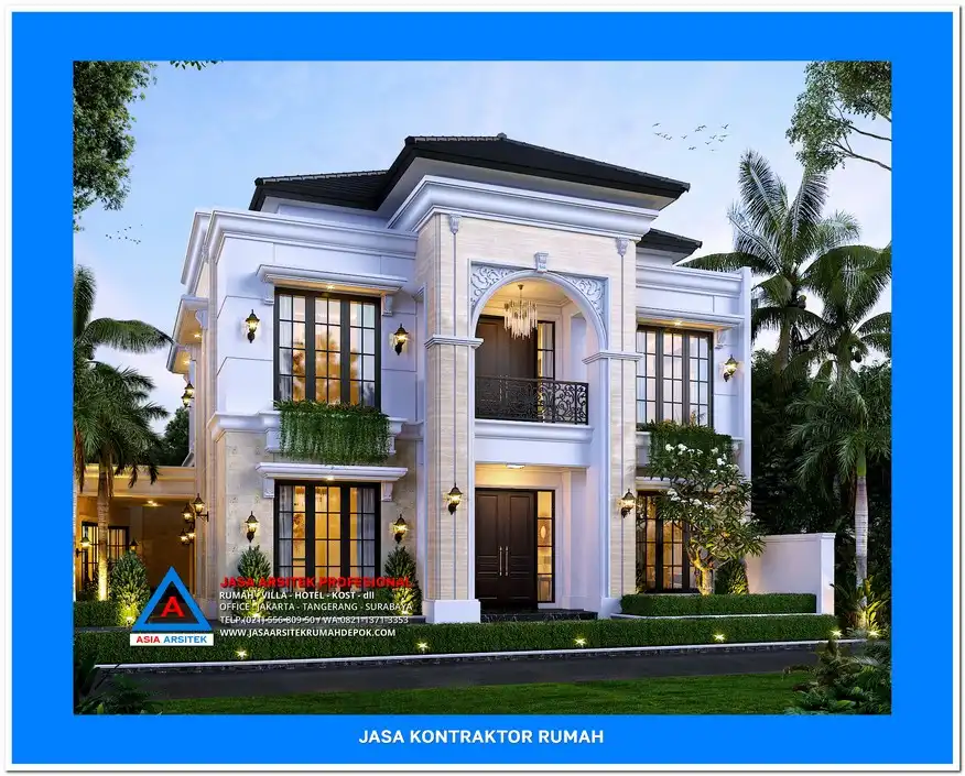 tampak depan Kontraktor Rumah Mewah di Tangerang, kontraktor rumah, jasa kontraktor, jasa kontraktor rumah, kontraktor bangun rumah, kontraktor rumah mewah, kontraktor bangunan, jasa kontraktor bangunan