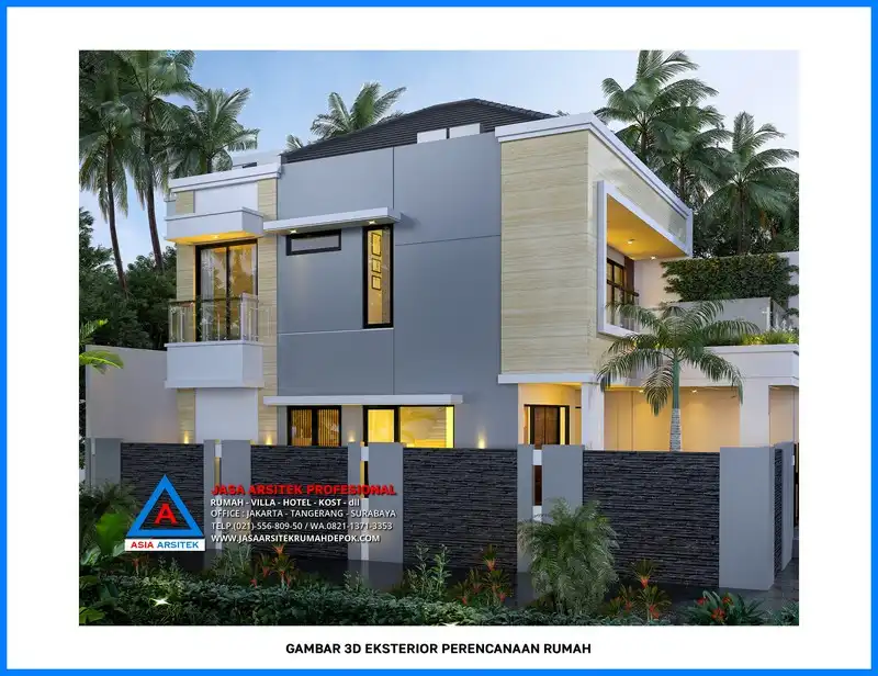 tampak samping Kontraktor Rumah Minimalis 2 Lantai 5 Kamar, kontraktor rumah, jasa kontraktor, jasa kontraktor rumah, kontraktor bangun rumah, kontraktor rumah mewah, kontraktor bangunan, jasa kontraktor bangunan