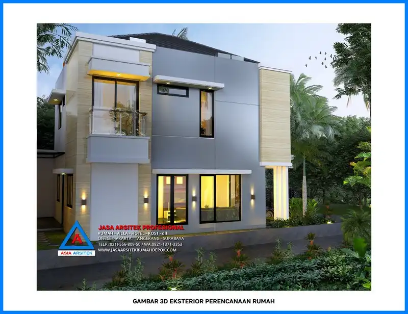 tampak belakang Kontraktor Rumah Minimalis 2 Lantai 5 Kamar, kontraktor rumah, jasa kontraktor, jasa kontraktor rumah, kontraktor bangun rumah, kontraktor rumah mewah, kontraktor bangunan, jasa kontraktor bangunan