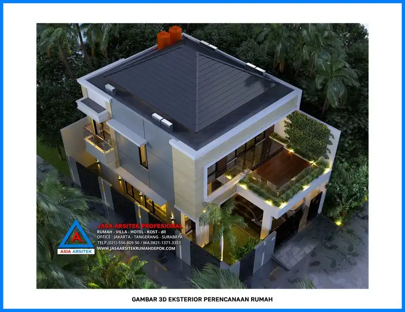 tampak atas Kontraktor Rumah Minimalis 2 Lantai 5 Kamar, kontraktor rumah, jasa kontraktor, jasa kontraktor rumah, kontraktor bangun rumah, kontraktor rumah mewah, kontraktor bangunan, jasa kontraktor bangunan