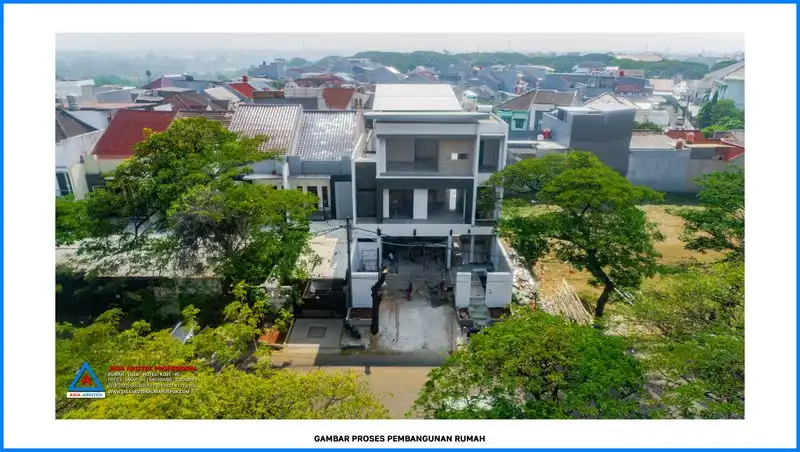tampak atas bangunan Kontraktor Rumah Modern 3 Lantai, kontraktor rumah, jasa kontraktor, jasa kontraktor rumah, kontraktor bangun rumah, kontraktor rumah mewah, kontraktor bangunan, jasa kontraktor bangunan
