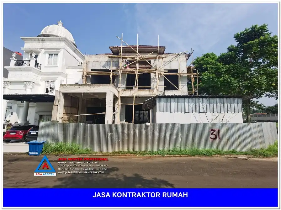 tampak depan bangunan Kontraktor Rumah Siap Bangun di Abadijaya Depok, kontraktor rumah, jasa kontraktor, jasa kontraktor rumah, kontraktor bangun rumah, kontraktor rumah mewah, kontraktor bangunan, jasa kontraktor bangunan