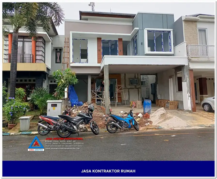 fasad pembangunan Kontraktor Rumah Siap Bangun di Cilodong Depok, kontraktor rumah, jasa kontraktor, jasa kontraktor rumah, kontraktor bangun rumah, kontraktor rumah mewah, kontraktor bangunan, jasa kontraktor bangunan