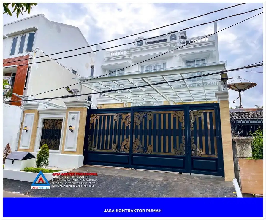 tampak depan bangunan Kontraktor Rumah Siap Bangun di Cisalak Depok, kontraktor rumah, jasa kontraktor, jasa kontraktor rumah, kontraktor bangun rumah, kontraktor rumah mewah, kontraktor bangunan, jasa kontraktor bangunan