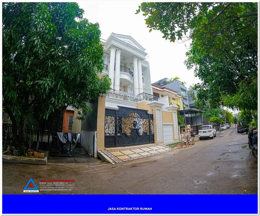 tampak depan bangunan Kontraktor Rumah Siap Bangun di Duren Seribu Depok, kontraktor rumah, jasa kontraktor, jasa kontraktor rumah, kontraktor bangun rumah, kontraktor rumah mewah, kontraktor bangunan, jasa kontraktor bangunan