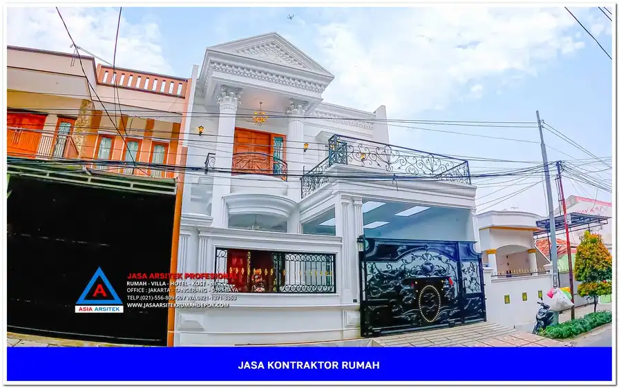 tampak depan bangunan Kontraktor Rumah Siap Bangun di Grogol Depok, kontraktor rumah, jasa kontraktor, jasa kontraktor rumah, kontraktor bangun rumah, kontraktor rumah mewah, kontraktor bangunan, jasa kontraktor bangunan
