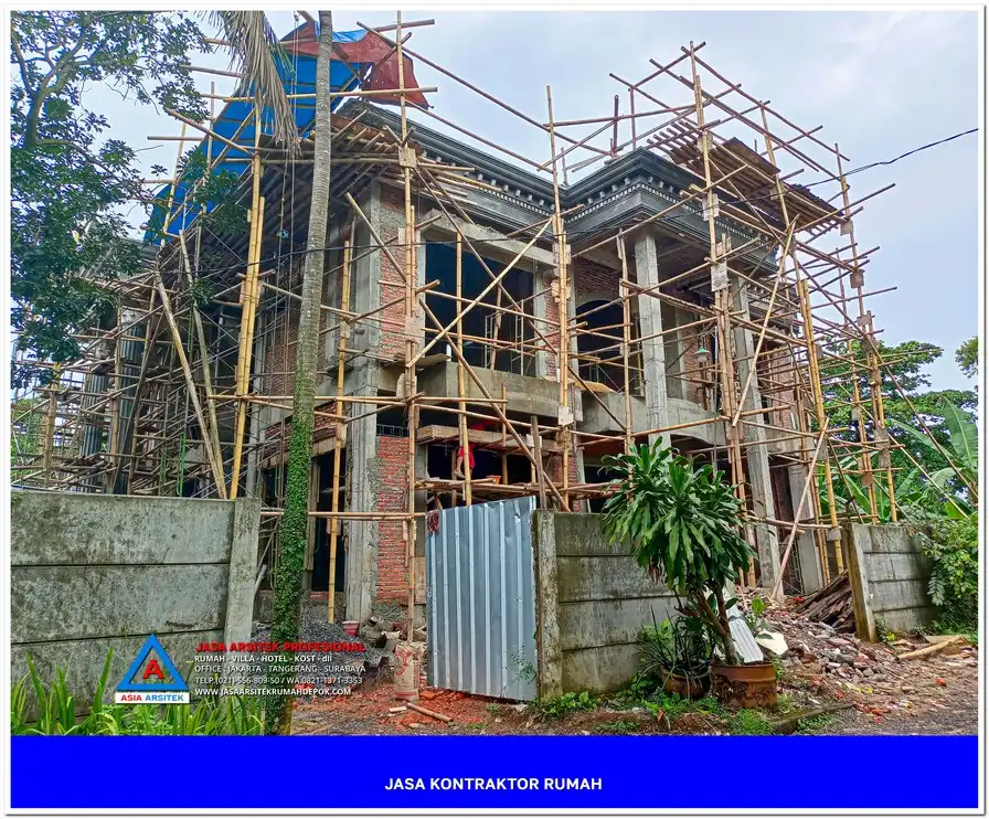 tampak depan bangunan Kontraktor Rumah Siap Bangun di Harjamukti Depok, kontraktor rumah, jasa kontraktor, jasa kontraktor rumah, kontraktor bangun rumah, kontraktor rumah mewah, kontraktor bangunan, jasa kontraktor bangunan