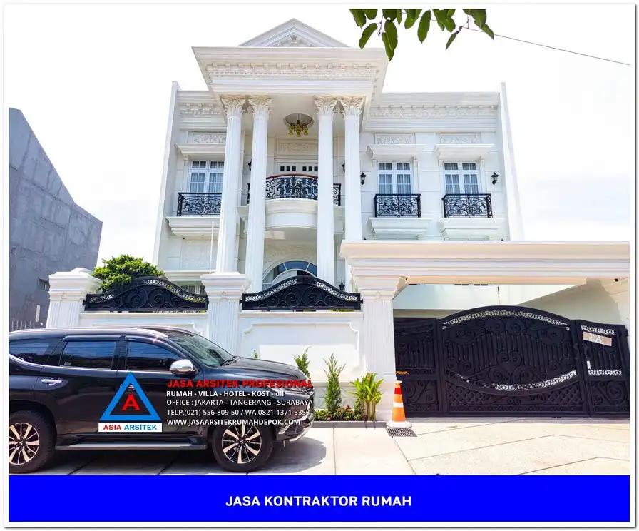 tampak depan bangunan Kontraktor Rumah Siap Bangun di Jatijajar Depok, kontraktor rumah, jasa kontraktor, jasa kontraktor rumah, kontraktor bangun rumah, kontraktor rumah mewah, kontraktor bangunan, jasa kontraktor bangunan
