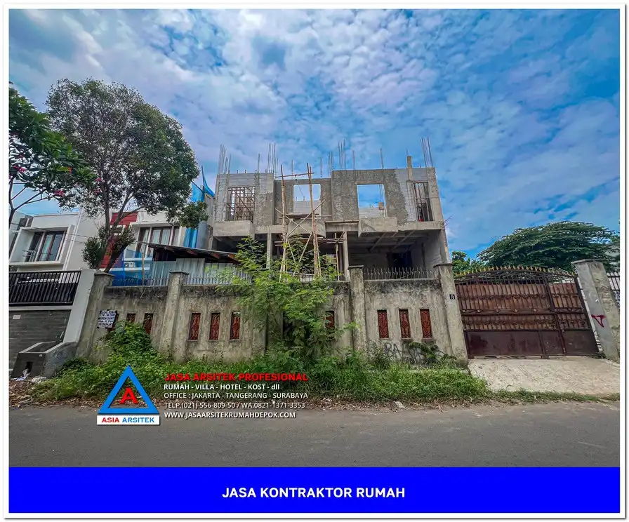 tampak depan rumah Kontraktor Rumah Siap Bangun di Kalimulya Depok, kontraktor rumah, jasa kontraktor, jasa kontraktor rumah, kontraktor bangun rumah, kontraktor rumah mewah, kontraktor bangunan, jasa kontraktor bangunan