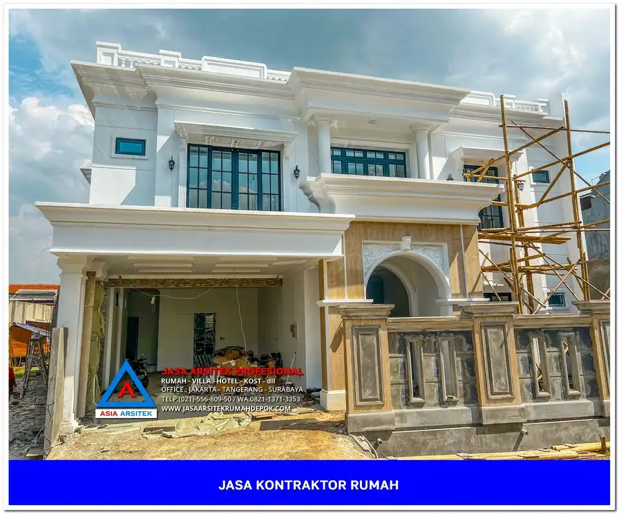 fasad depan bangunan Kontraktor Rumah Siap Bangun di Kedaung Depok, kontraktor rumah, jasa kontraktor, jasa kontraktor rumah, kontraktor bangun rumah, kontraktor rumah mewah, kontraktor bangunan, jasa kontraktor bangunan