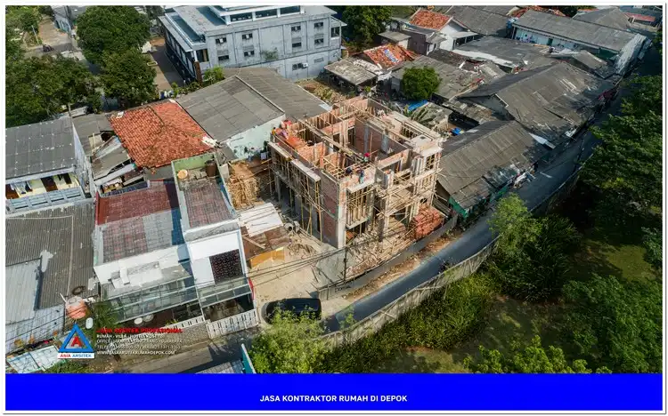tampak atas bangunan Kontraktor Rumah Siap Bangun di Krukut Depok, kontraktor rumah, jasa kontraktor, jasa kontraktor rumah, kontraktor bangun rumah, kontraktor rumah mewah, kontraktor bangunan, jasa kontraktor bangunan