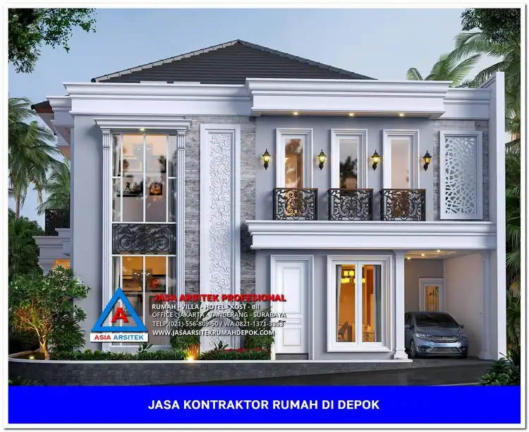 tampak samping Kontraktor Rumah Siap Bangun di Kukusan Depok, kontraktor rumah, jasa kontraktor, jasa kontraktor rumah, kontraktor bangun rumah, kontraktor rumah mewah, kontraktor bangunan, jasa kontraktor bangunan