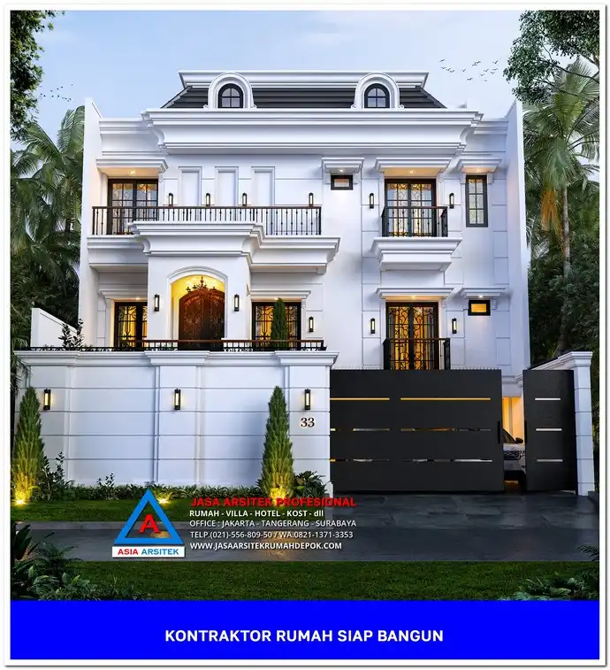 tampak depan 3d Kontraktor Rumah Siap Bangun di Pasir Putih Depok, kontraktor rumah, jasa kontraktor, jasa kontraktor rumah, kontraktor bangun rumah, kontraktor rumah mewah, kontraktor bangunan, jasa kontraktor bangunan