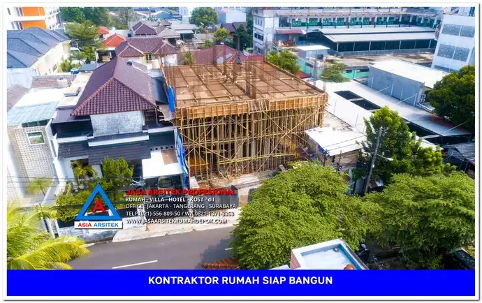 tampak atas bangunan Kontraktor Rumah Siap Bangun di Pondok Cina Depok, kontraktor rumah, jasa kontraktor, jasa kontraktor rumah, kontraktor bangun rumah, kontraktor rumah mewah, kontraktor bangunan, jasa kontraktor bangunan