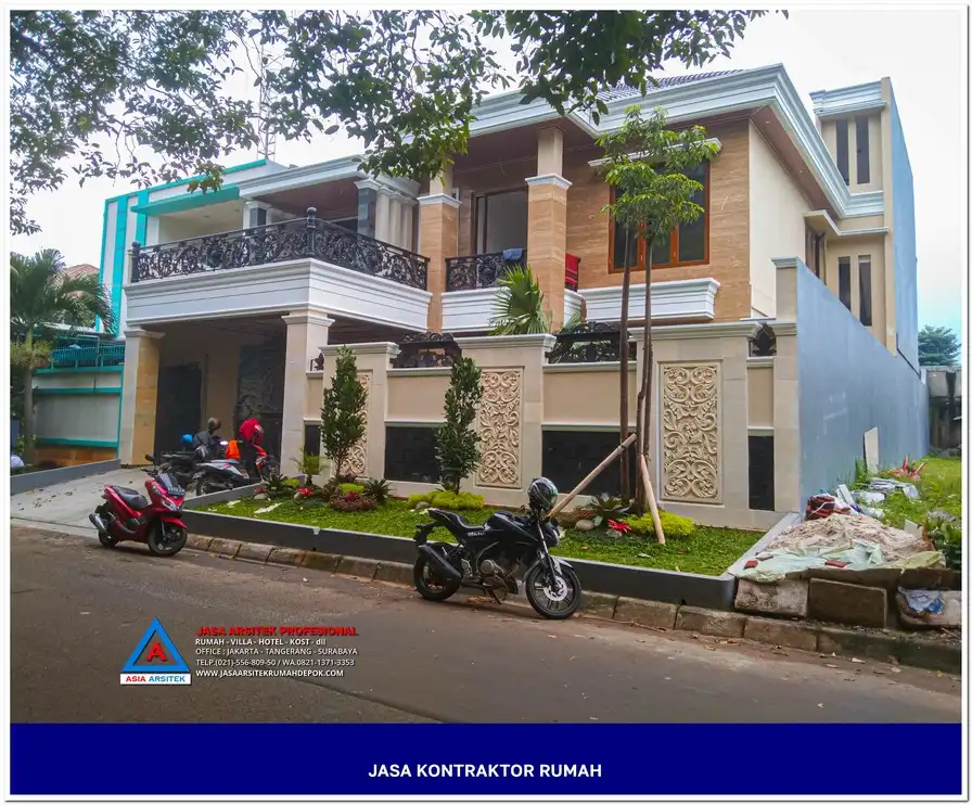 bagian depan bangunan Kontraktor Rumah Siap Bangun di Sawangan Depok, kontraktor rumah, jasa kontraktor, jasa kontraktor rumah, kontraktor bangun rumah, kontraktor rumah mewah, kontraktor bangunan, jasa kontraktor bangunan