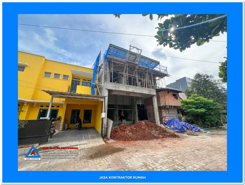 bagian depan Kontraktor Rumah Terbaik di Bekasi, kontraktor rumah, jasa kontraktor rumah, kontraktor bangunan, jasa bangun rumah, jasa renovasi rumah, jasa arsitek rumah