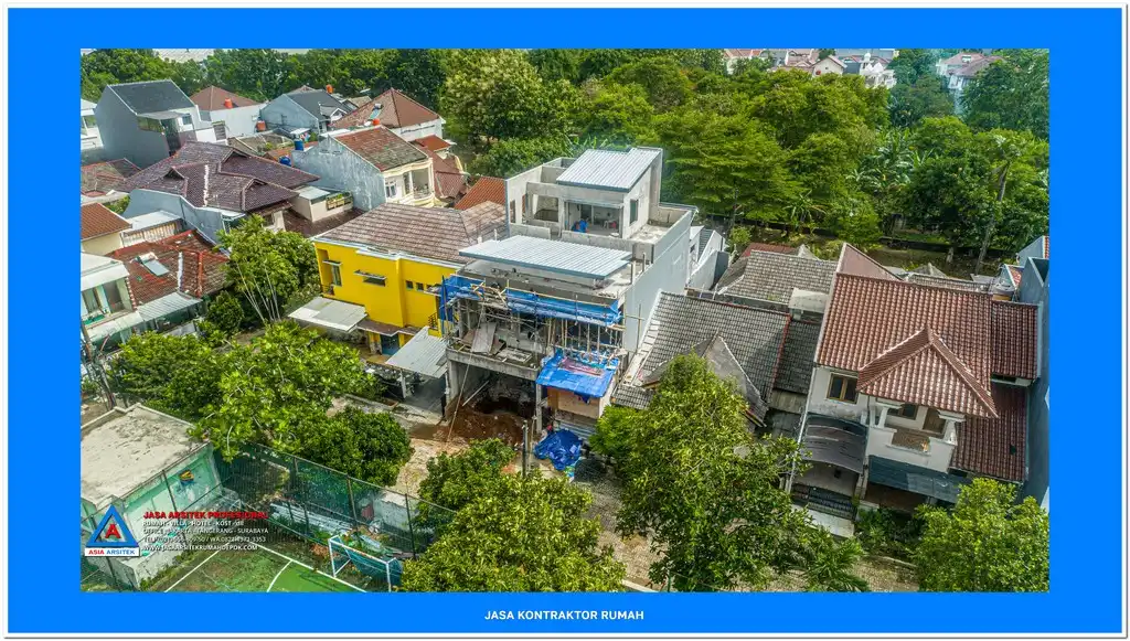 tampak atas bangunan Kontraktor Rumah Terbaik di Bekasi, kontraktor rumah, jasa kontraktor rumah, kontraktor bangunan, jasa bangun rumah, jasa renovasi rumah, jasa arsitek rumah