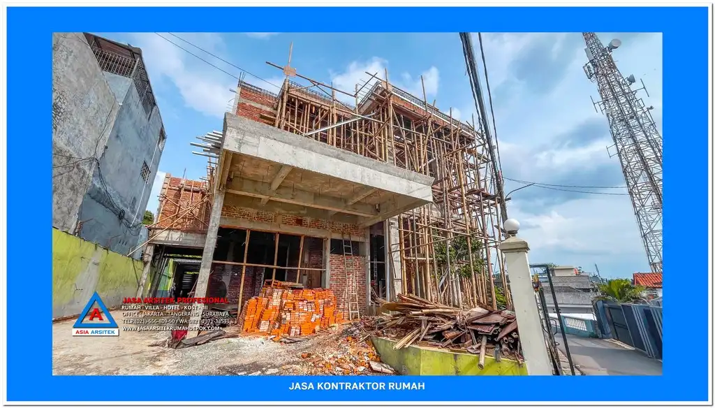 bagian depan Kontraktor Rumah Terbaik di Depok, kontraktor rumah, jasa kontraktor rumah, kontraktor bangunan, jasa bangun rumah, jasa renovasi rumah, jasa arsitek rumah