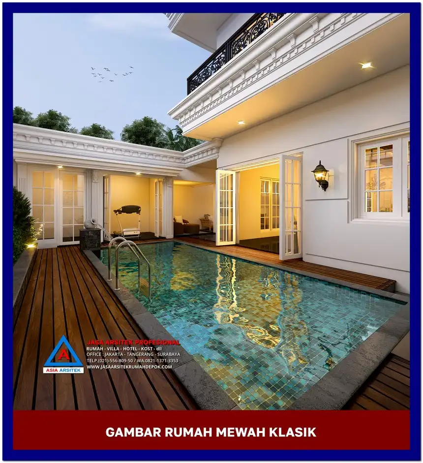 kolam renang Gambar Rumah Mewah Terbaik di lahan 15x28 meter, gambar rumah mewah, desain rumah mewah, arsitektur rumah mewah, rumah mewah modern