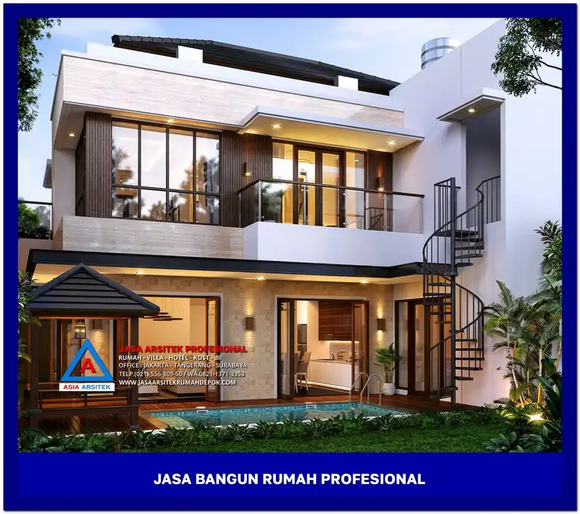 tampak belakang Estimasi Biaya Jasa Bangun Rumah Per Meter Terbaru, jasa arsitek rumah, biaya bangun rumah per meter, jasa bangun rumah per meter, kontraktor bangun rumah, jasa bangun rumah borongan, harga bangun rumah per meter