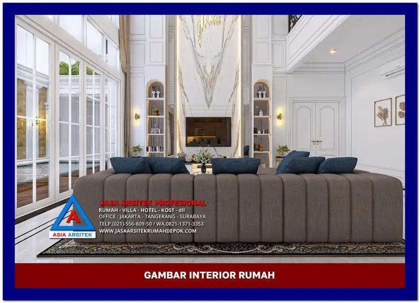 ruang keluarga Gambar Desain Rumah Klasik 2 Lantai di lahan 670 m2, gambar rumah klasik, desain rumah klasik, model rumah klasik, rumah klasik elegan, inspirasi rumah klasik, contoh rumah klasik