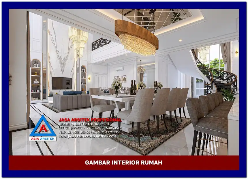 ruang makan Gambar Desain Rumah Klasik 2 Lantai di lahan 670 m2, gambar rumah klasik, desain rumah klasik, model rumah klasik, rumah klasik elegan, inspirasi rumah klasik, contoh rumah klasik