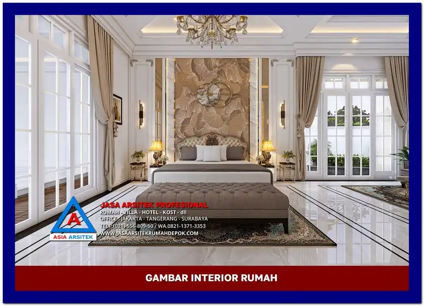 kamar utama Gambar Desain Rumah Klasik 2 Lantai di lahan 670 m2, gambar rumah klasik, desain rumah klasik, model rumah klasik, rumah klasik elegan, inspirasi rumah klasik, contoh rumah klasik