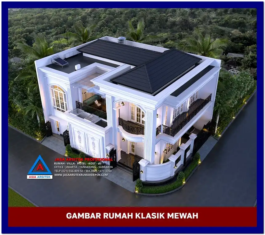 view atas Gambar Rumah Klasik 2 Lantai di lahan 13x17 meter, gambar rumah klasik, desain rumah klasik, model rumah klasik, rumah klasik elegan, inspirasi rumah klasik, contoh rumah klasik