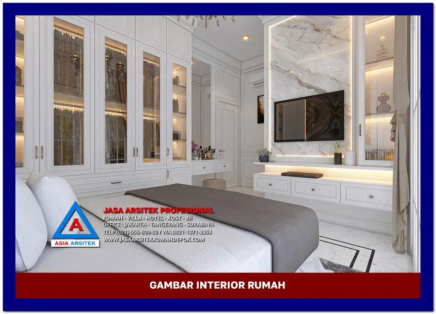 ruang tidur utama Gambar Rumah Klasik 2 Lantai di lahan 13x17 meter, gambar rumah klasik, desain rumah klasik, model rumah klasik, rumah klasik elegan, inspirasi rumah klasik, contoh rumah klasik