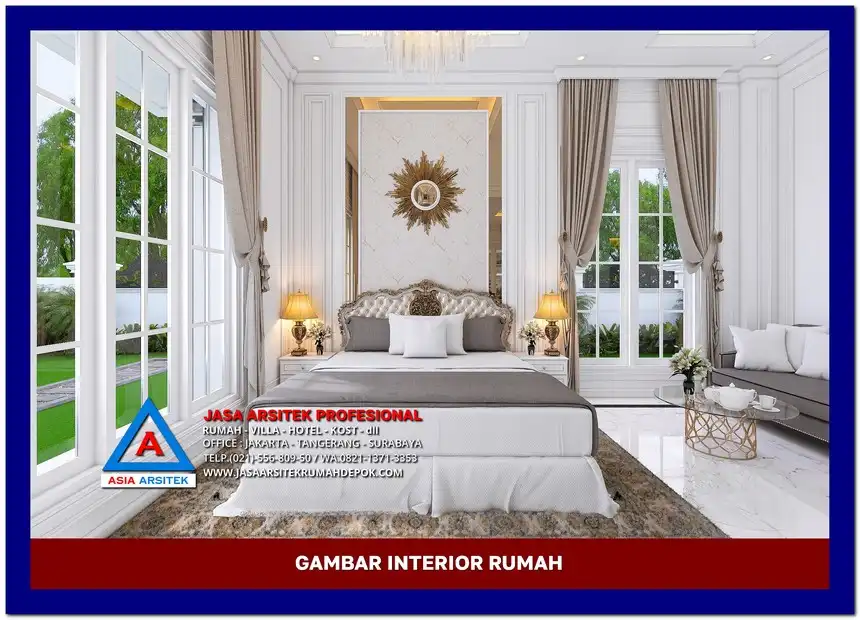 kamar Gambar Rumah Klasik Mewah 2 Lantai di lahan 34x24 meter, gambar rumah klasik, desain rumah klasik, model rumah klasik, rumah klasik elegan, inspirasi rumah klasik, contoh rumah klasik