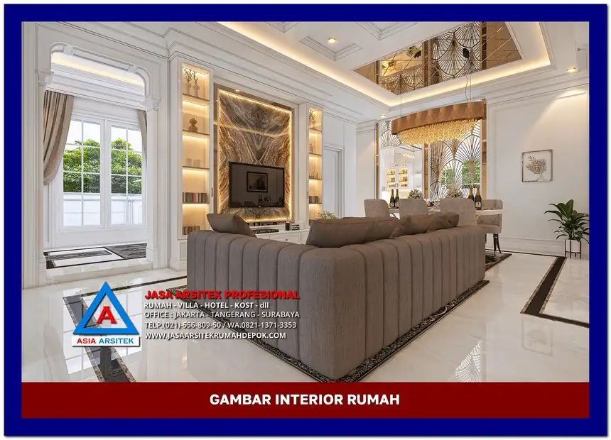 ruang keluarga Gambar Rumah Klasik Modern 1 Lantai di lahan 22x26 meter, gambar rumah klasik, desain rumah klasik, model rumah klasik, rumah klasik elegan, inspirasi rumah klasik, contoh rumah klasik