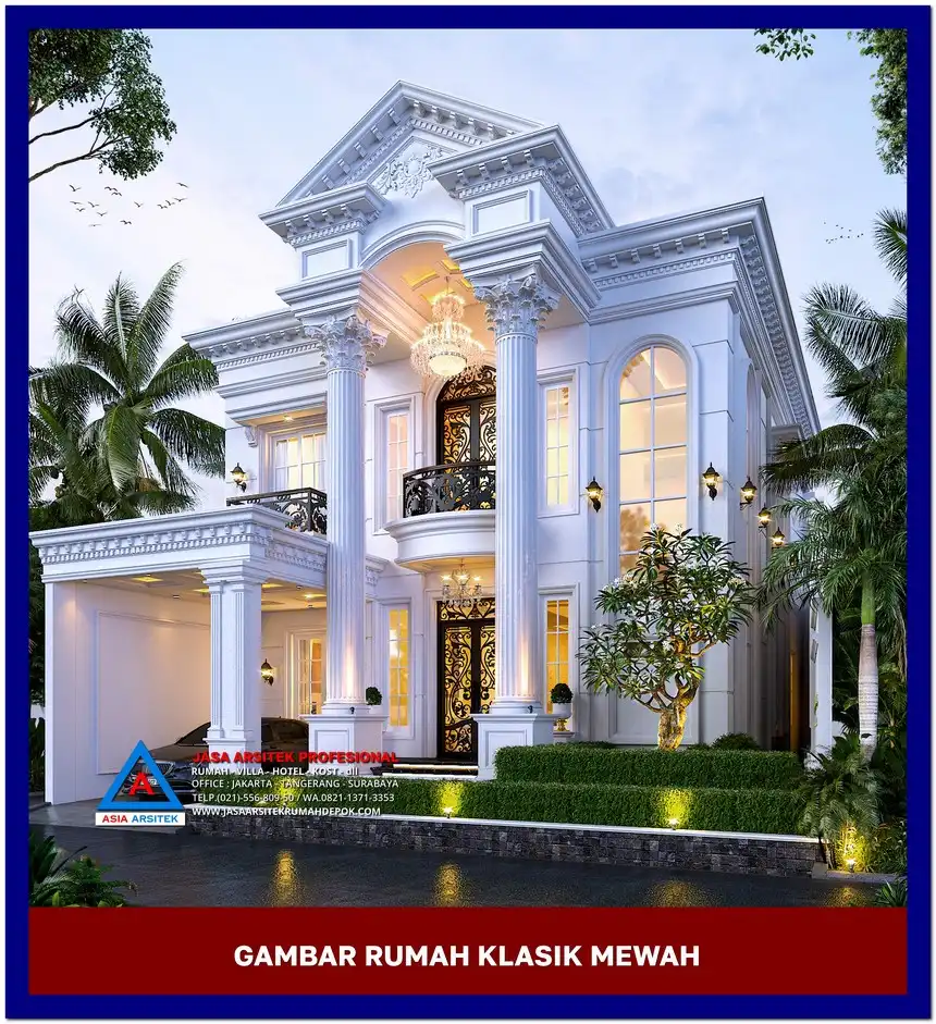 pilar rumah Gambar Rumah Klasik Modern 2 Lantai di lahan 13x25 meter, gambar rumah klasik, desain rumah klasik, model rumah klasik, rumah klasik elegan, inspirasi rumah klasik, contoh rumah klasik