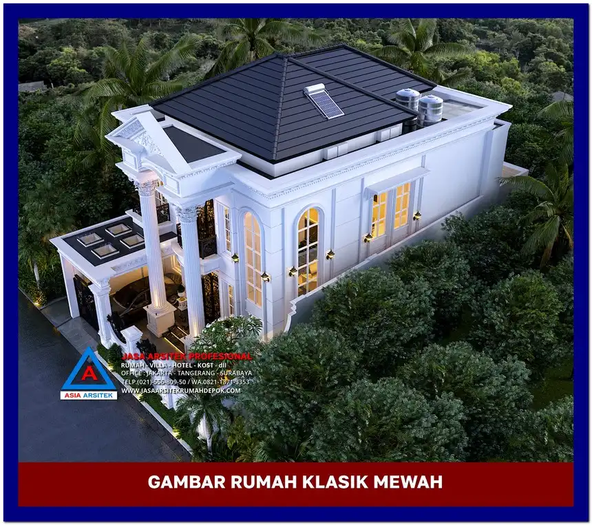 tampak atas Gambar Rumah Klasik Modern 2 Lantai di lahan 13x25 meter, gambar rumah klasik, desain rumah klasik, model rumah klasik, rumah klasik elegan, inspirasi rumah klasik, contoh rumah klasik