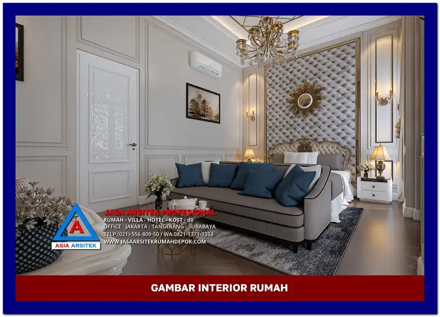 ruang tidur utama Gambar Rumah Klasik Modern 2 Lantai di lahan 13x25 meter, gambar rumah klasik, desain rumah klasik, model rumah klasik, rumah klasik elegan, inspirasi rumah klasik, contoh rumah klasik