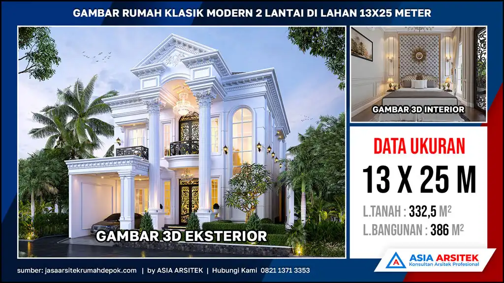 hd Gambar Rumah Klasik Modern 2 Lantai di lahan 13x25 meter, gambar rumah klasik, desain rumah klasik, model rumah klasik, rumah klasik elegan, inspirasi rumah klasik, contoh rumah klasik