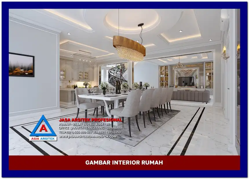 ruang makan Gambar Rumah Klasik Modern 4 Lantai di lahan 28x44 meter, gambar rumah klasik, desain rumah klasik, model rumah klasik, rumah klasik elegan, inspirasi rumah klasik, contoh rumah klasik