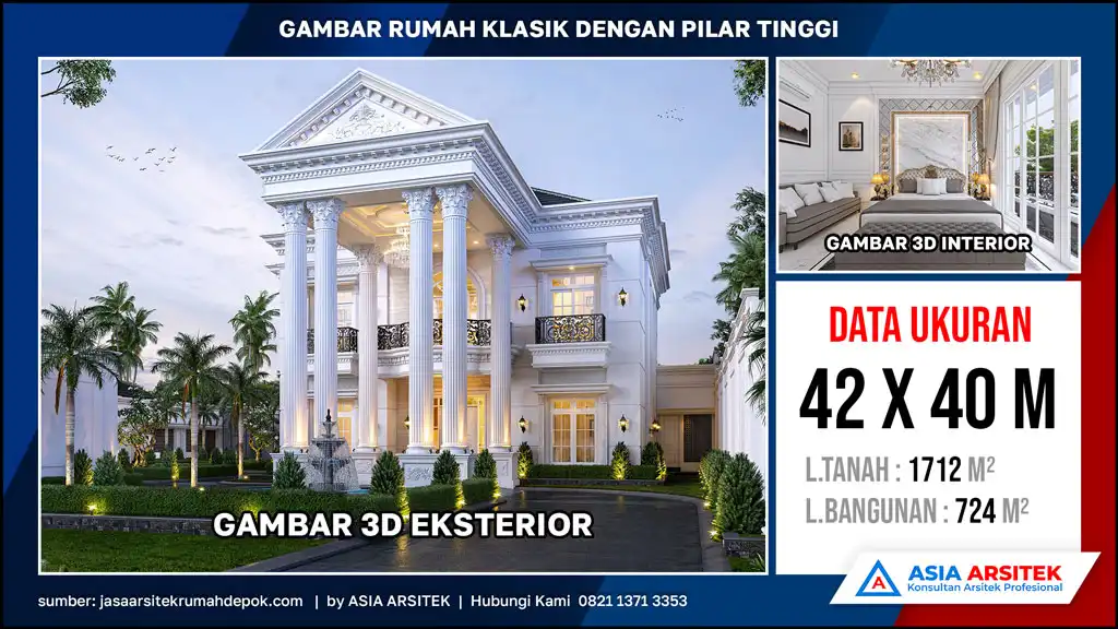 hd Gambar Rumah Klasik dengan Pilar Tinggi, gambar rumah klasik, desain rumah klasik, model rumah klasik, rumah klasik elegan, inspirasi rumah klasik, contoh rumah klasik