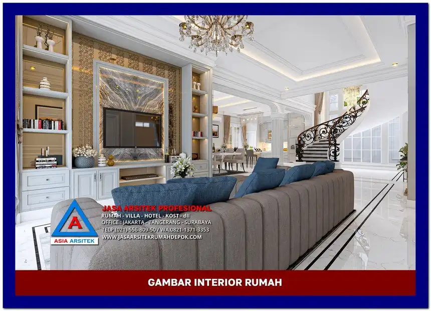 ruang keluarga Gambar Rumah Klasik dengan Pilar Tinggi, gambar rumah klasik, desain rumah klasik, model rumah klasik, rumah klasik elegan, inspirasi rumah klasik, contoh rumah klasik