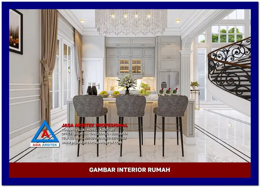 pantry Gambar Rumah Klasik dengan Pilar Tinggi, gambar rumah klasik, desain rumah klasik, model rumah klasik, rumah klasik elegan, inspirasi rumah klasik, contoh rumah klasik