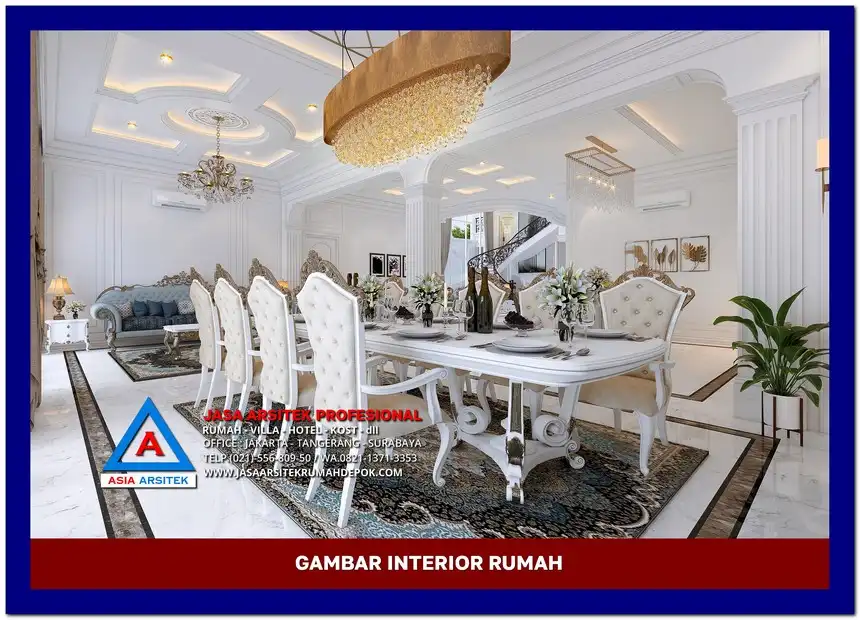 ruang makan Gambar Rumah Mewah 2 Lantai Terbaik di lahan 19x63 meter, gambar rumah mewah, desain rumah mewah, arsitektur rumah mewah, rumah mewah modern